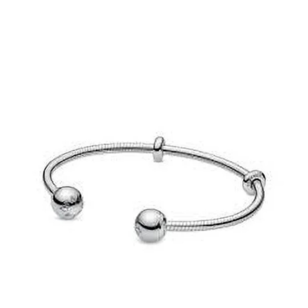 Pandora Elegant Silver Bangle Genuine 6.3cm